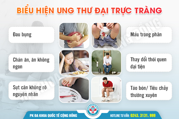 Ung thư đại trực tràng biểu hiện qua máu trong phân